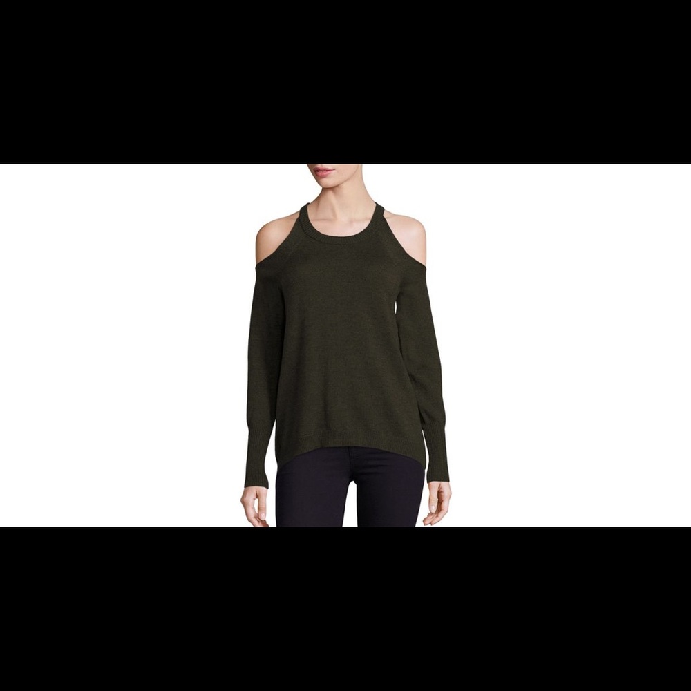 Ramy Brook Tasha Long sleeve green sweater size L